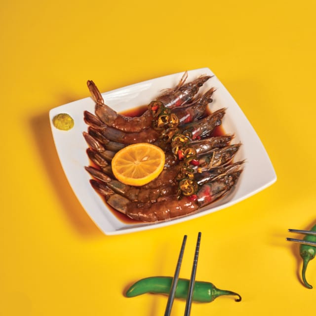 Soy Marinated Raw Prawns (Ganjang Saewoojang).